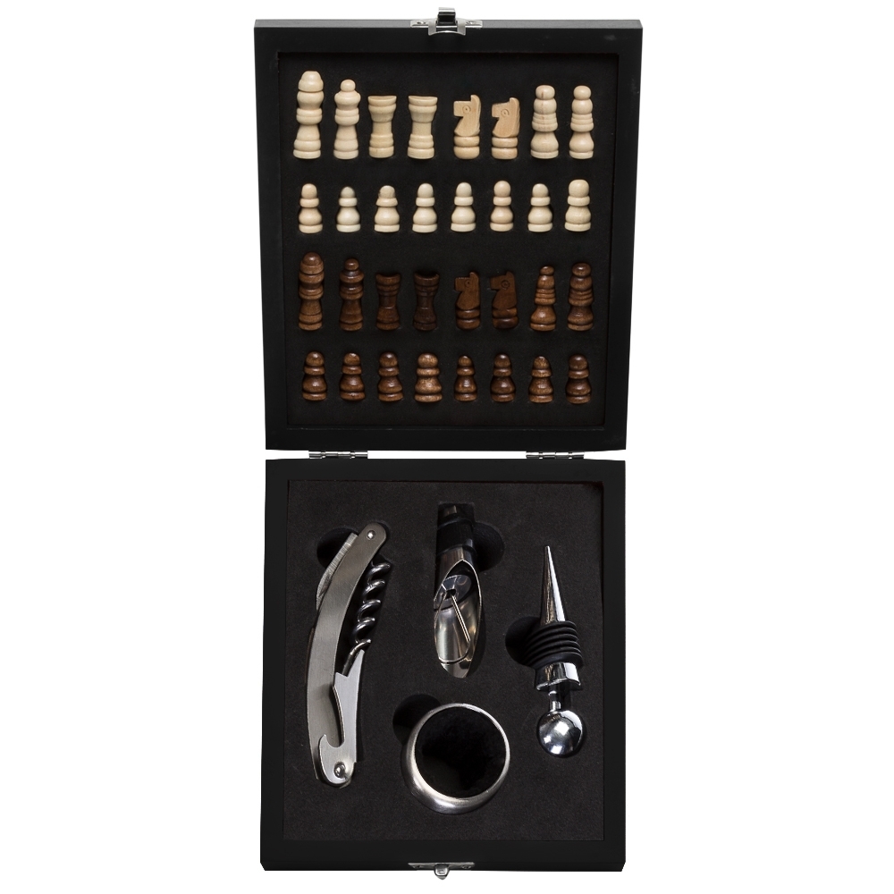 KIT VINHO XADREZ 4 PÇS - Imagem 2