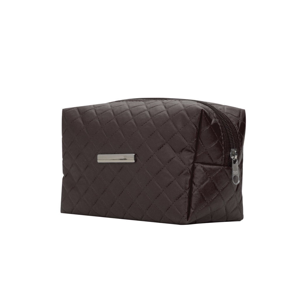 NECESSAIRE PUFF MATELASSÊ C/ DETALHE PRATA - Imagem 2