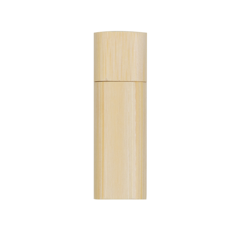 PEN DRIVE BAMBU REDONDO 16GB  COM TAMPA - Imagem 2